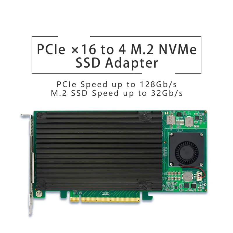 4 M.2 NVMe SSD PCIe x16 Adapter with PLX 8747 PCI Express 3.0 x16 Switch to 4 Ports M.2 Adapter Card---STC PE3162-4I