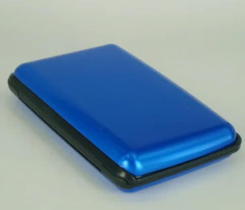 Portacarte in Alluminio per Uomo e Donna, Portafoglio Rigido Anti-RFID, Protezione per Carte di Credito e da Viaggio