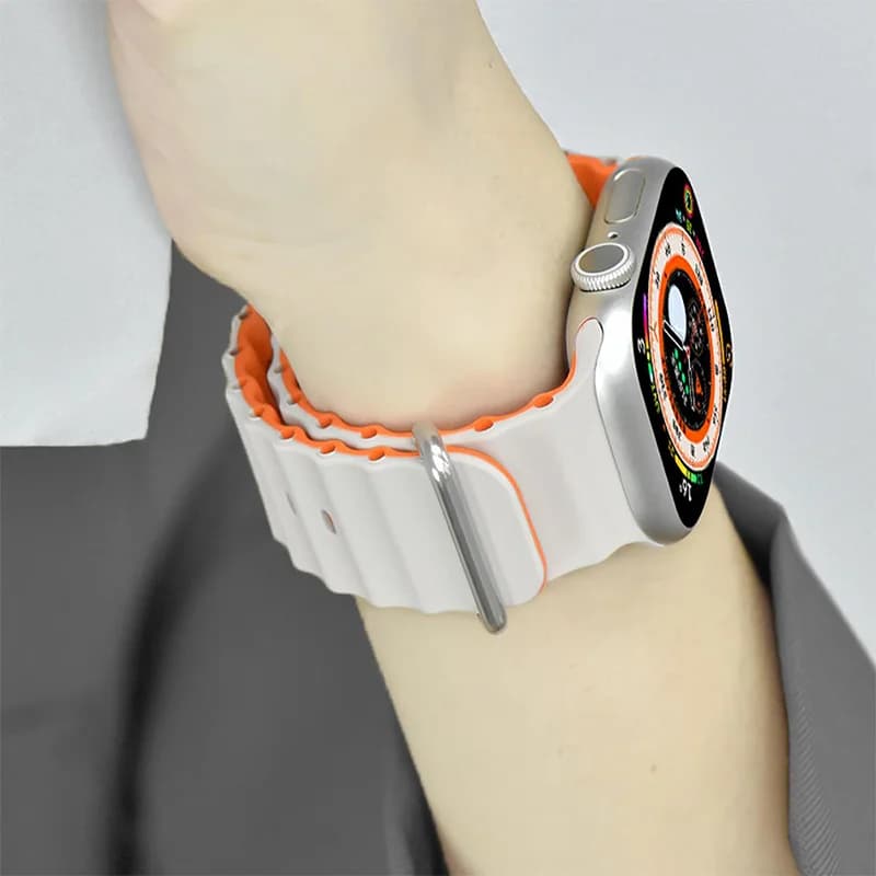 Cinturino oceano per Apple watch Ultra 49mm cinturino 44mm 45mm 40mm 41mm 42/46mm silicone Bracciale originale 1:1 iWatch serie 8 7 6 5 4 10