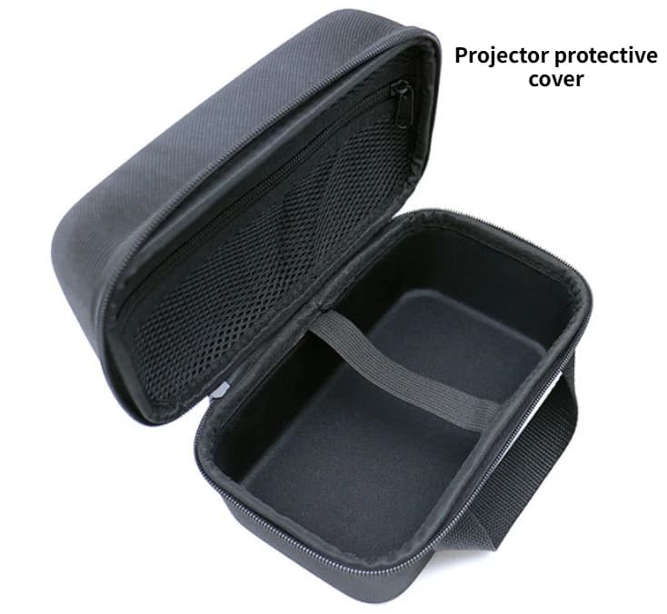 Custodia protettiva portatile per mini proiettori – Include scomparto portaoggetti per altoparlante Bluetooth, maniglia per un facile trasporto.