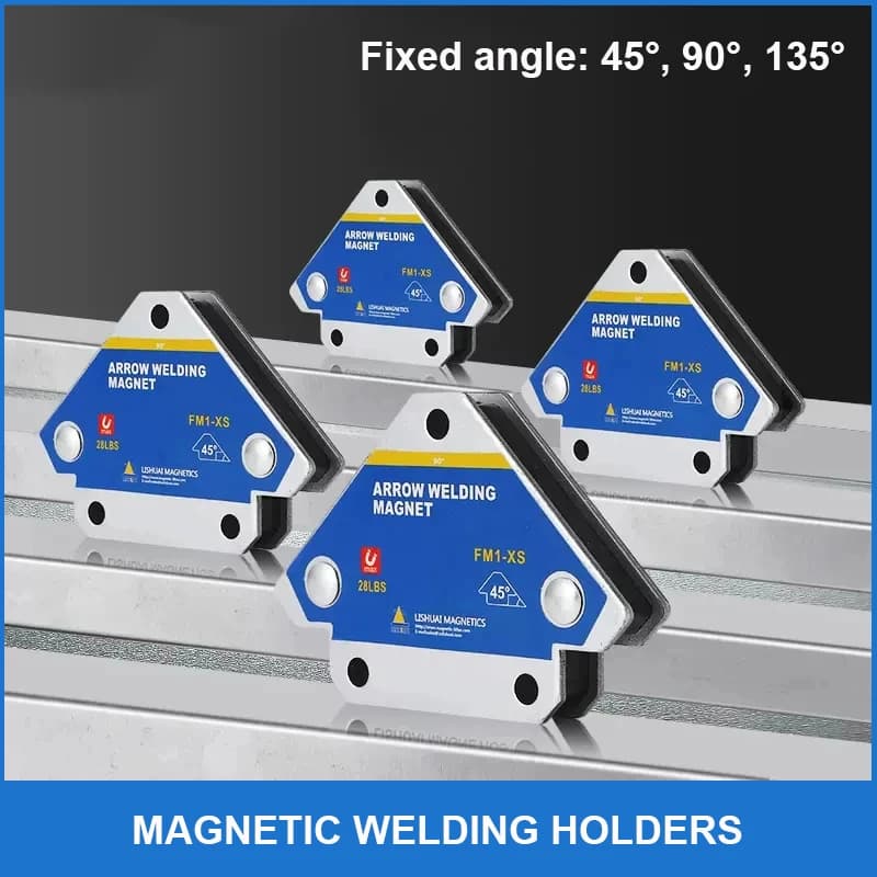 Supporti per saldatura magnetici 45 ° 90 ° 135 ° Localizzatore di posizionatore di saldatura con magnete a freccia per saldatura multi-angolo che tiene strumenti di localizzazione ausiliari
