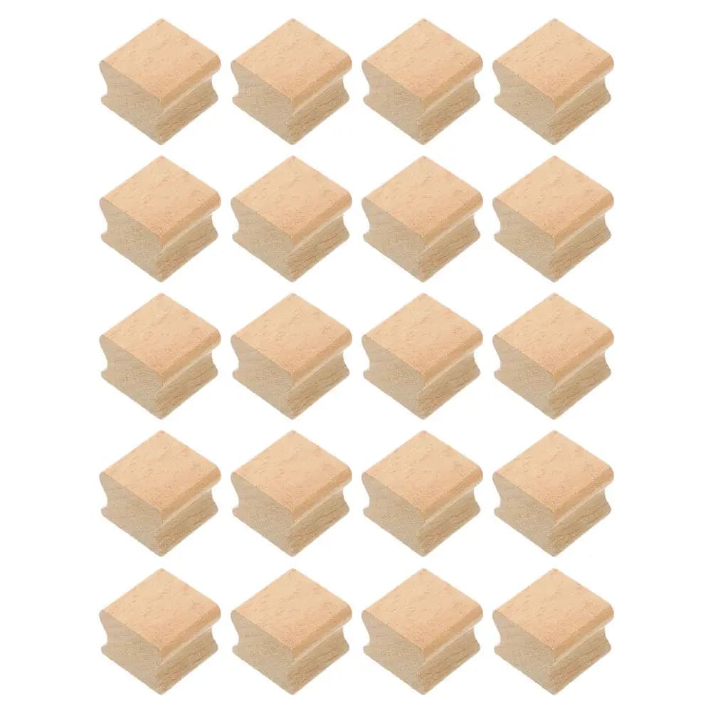 20 Pezzi Blocchi di Legno Grezzi per Sigilli, Superficie Scanalata per Incisione, Timbri Personalizzati, Fai da Te, Scrapbooking, Journaling, Sigilli in Cera
