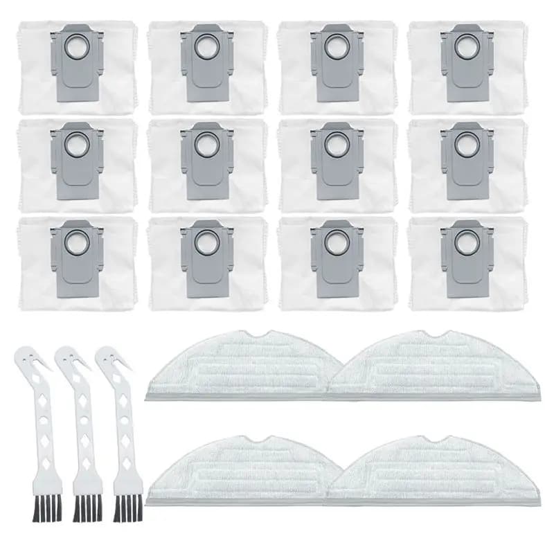 A59P Nuovo set di sacchetti per la polvere e spazzole in tessuto di ricambio per accessori per aspirapolvere Roborock S7 Maxv Ultra G10S Pro