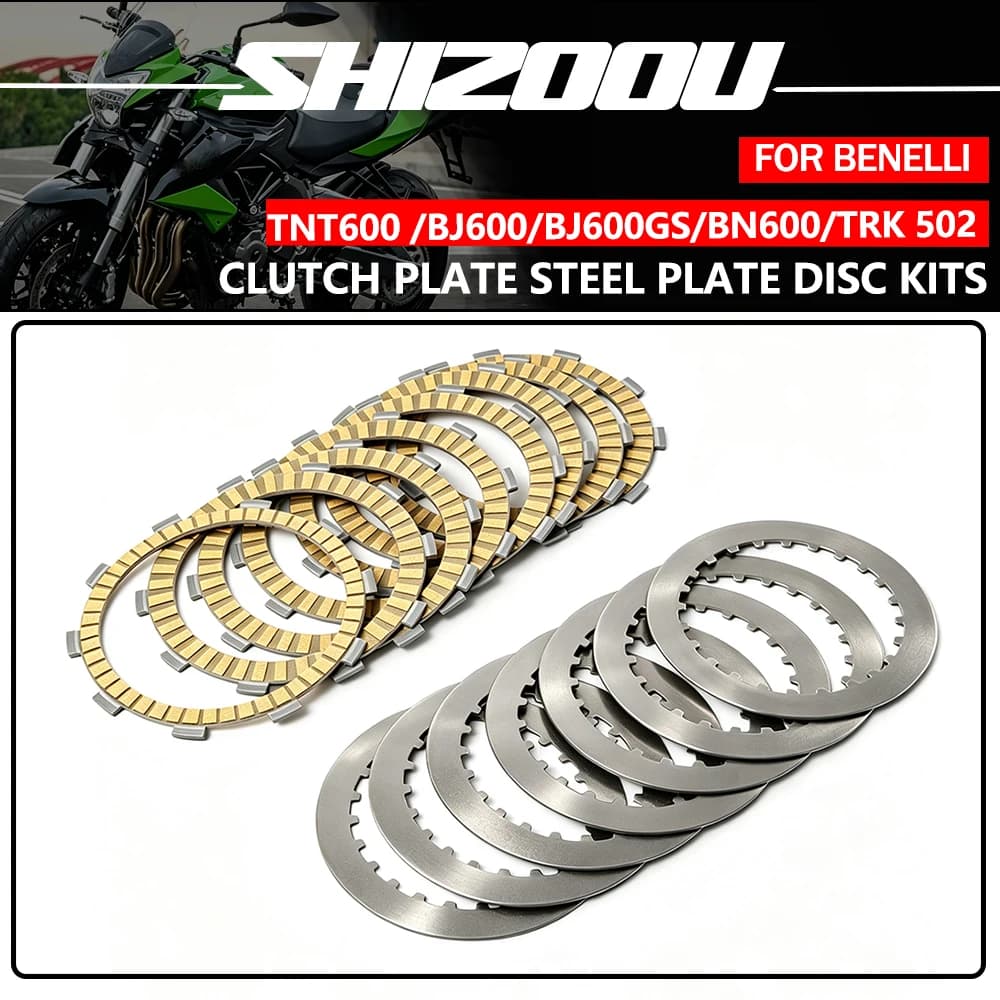 TRK 502 Motorcycle Clutch Friction Disc Steel Plate Kit For Benelli BJ600 BJ600GS BN600 BN600GT Stels 600 BJ500 TNT 600 TNT600