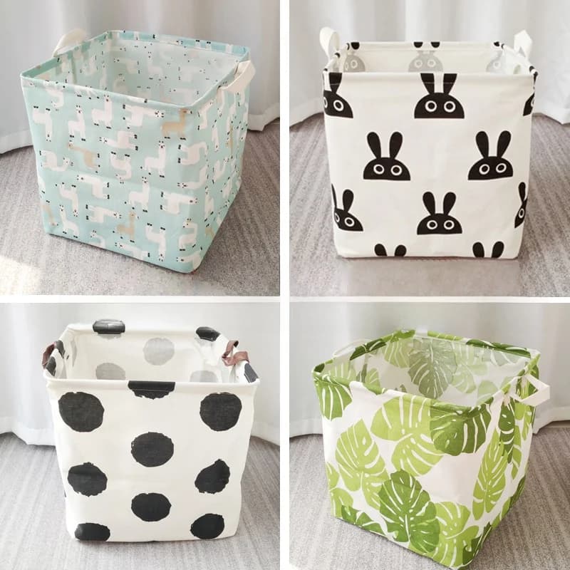 Large Capacity Waterproof Fabric Storage Box Clothing Organizer Basket Stackable Home Storage Bin for Books And Miscellaneous...
