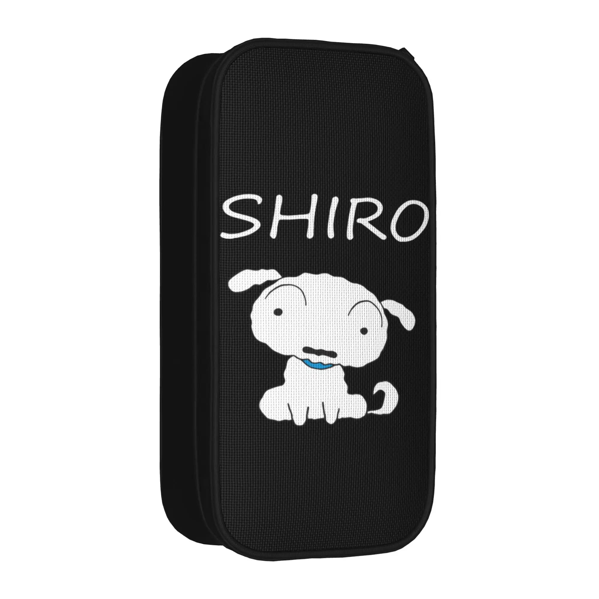Astuccio alla Moda Shiro Pet Dog Crayon Shin-chan, Portapenne con Cerniera per Studenti, Borsa per la Scuola, Cancelleria