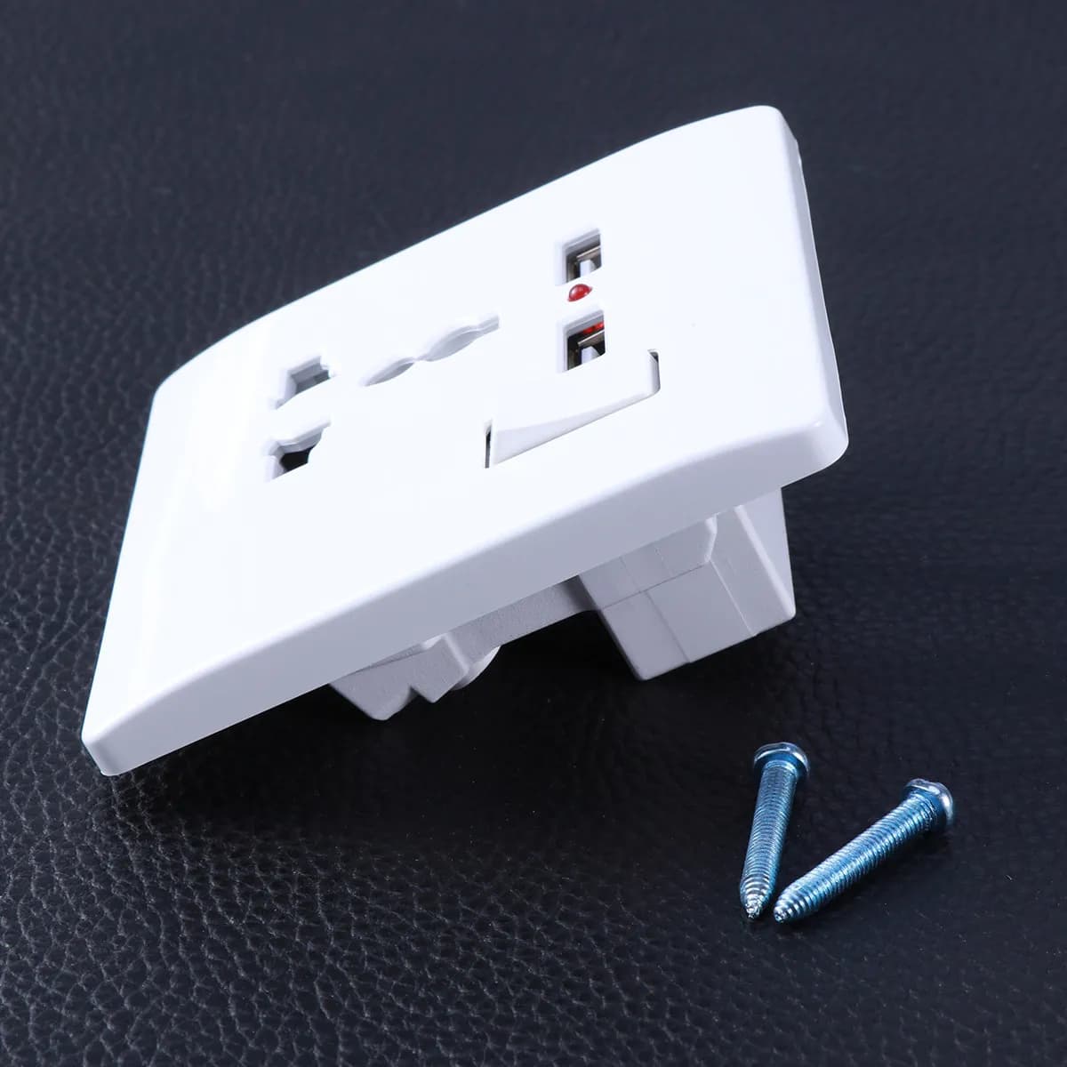 Caricatore Universale da Parete a 3 Pin con Doppia Uscita USB 2A per Ricarica Rapida di Smartphone, Tablet e Fotocamere
