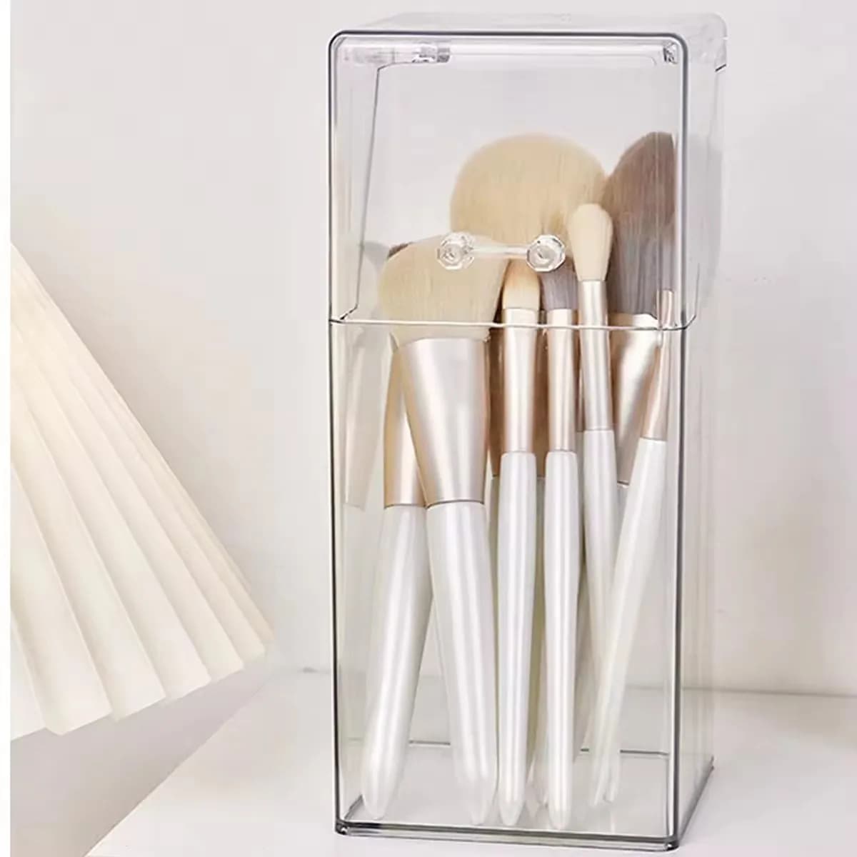 1 simple transparent box for makeup brushes, practical and durable, multifunctional, for beauty tools