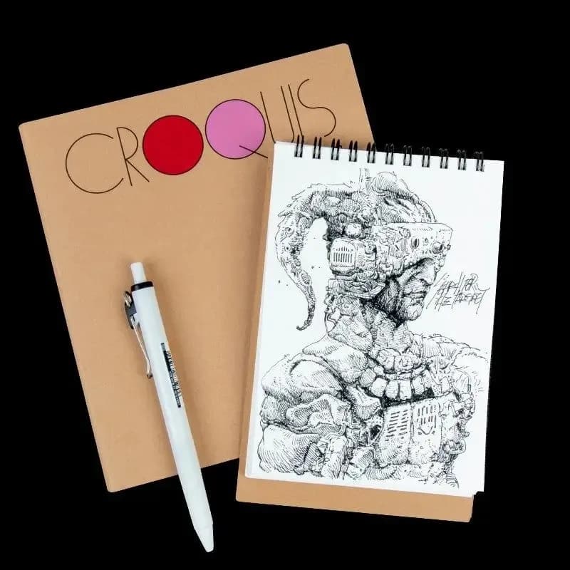 Maruman Croquis Sketchbook Cream White Paper Metal Spiral Bound Portable Drawing Pad Art Painting Writing Notebook for Artist