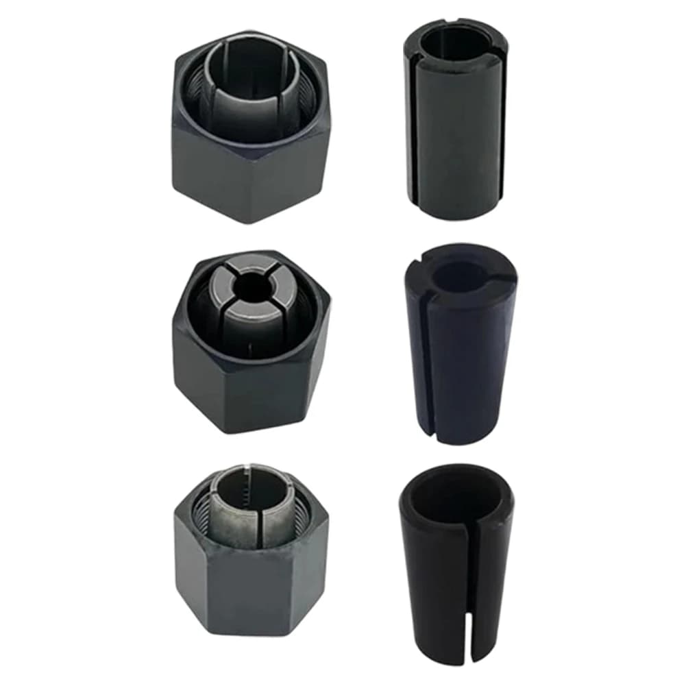 Set of chucks and nuts from 12.7 mm to 6 mm, 1/2 inch, 1/4 inch, 12 mm per headset, junction clamp, accessories for electrical tools