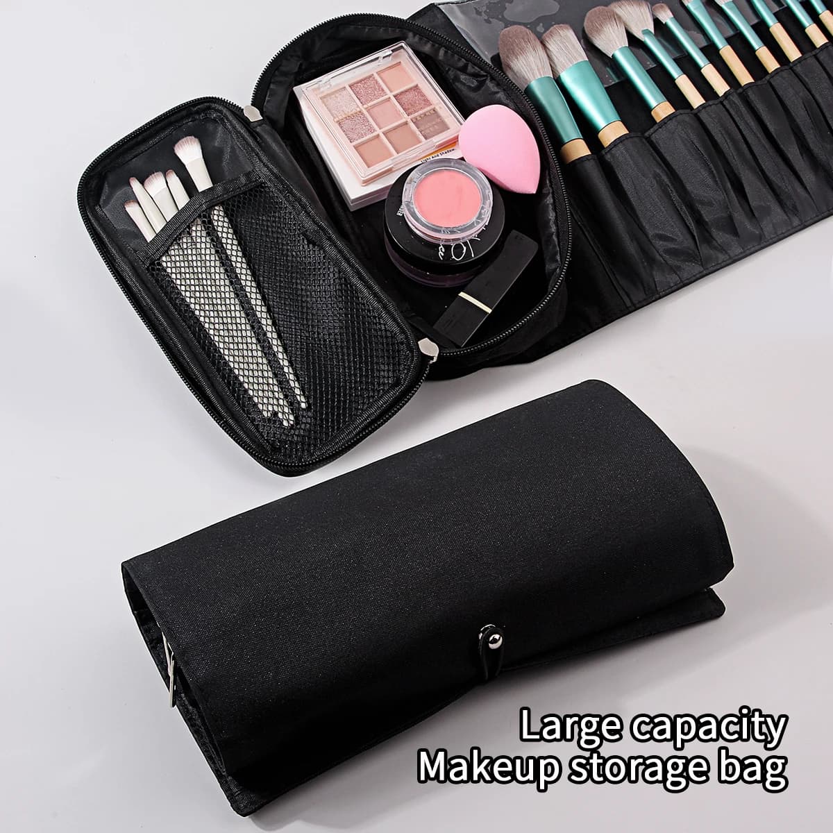 1 pcs bag for makeup bag for women's cosmetic brushes organizer for travel brushes for makeup tools folding bags with wheelchair waterproof nylon makeup bag