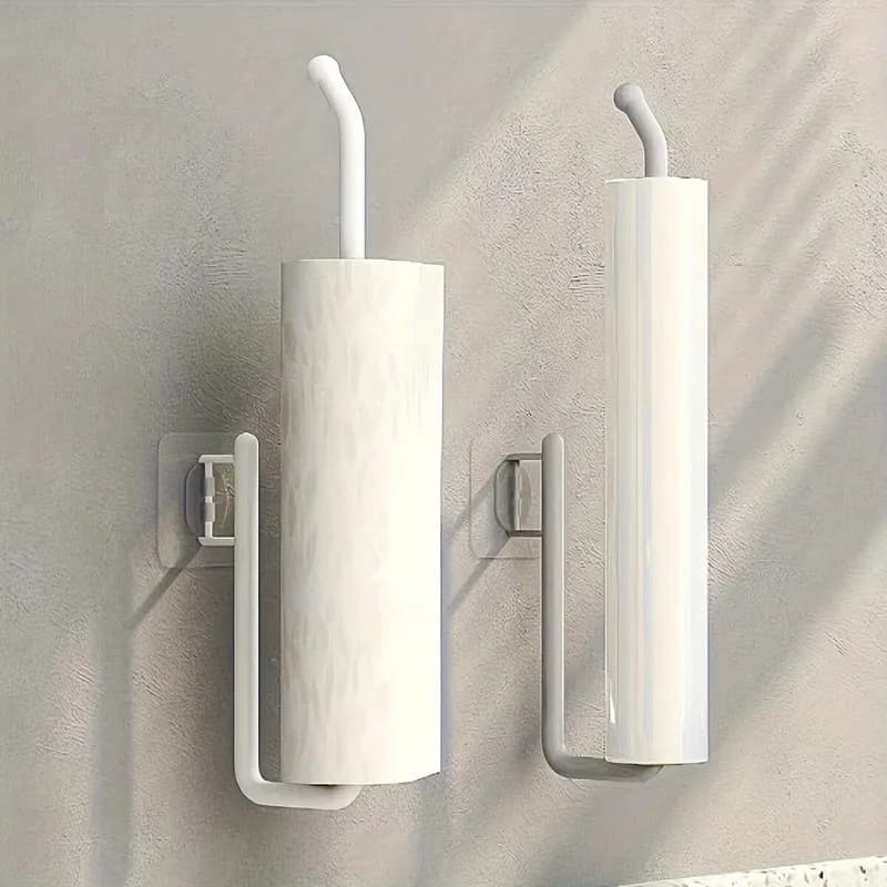 1/3pcs Punch-free Kitchen Paper Towel Rack Toilet Paper Roll Rack Hanger Wall-mounted Towel Bar Kitchen Bathroom Accessories