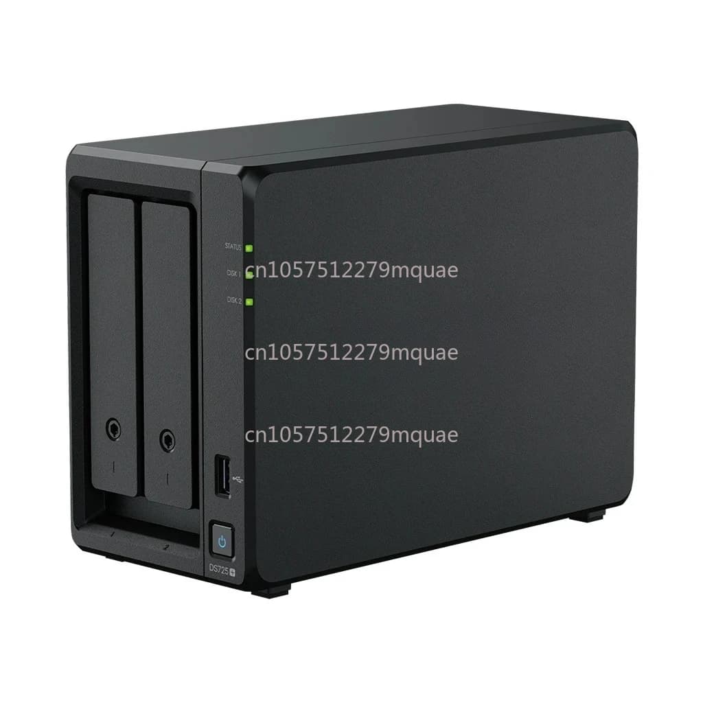 DS725+ NAS a 2 Bay, Server di Archiviazione Cloud di Rete, 2.5GbE, 4 GB DDR4 ECC SODIMM