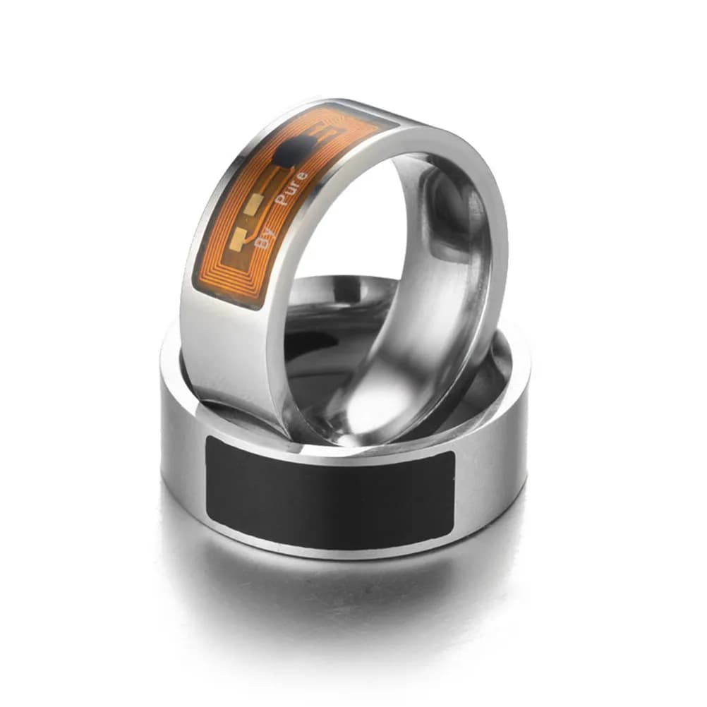 NFC Smart Ring 8Mm Black Multi-Function Unlock Phone Screen Lock Start Personal Info Sharing for