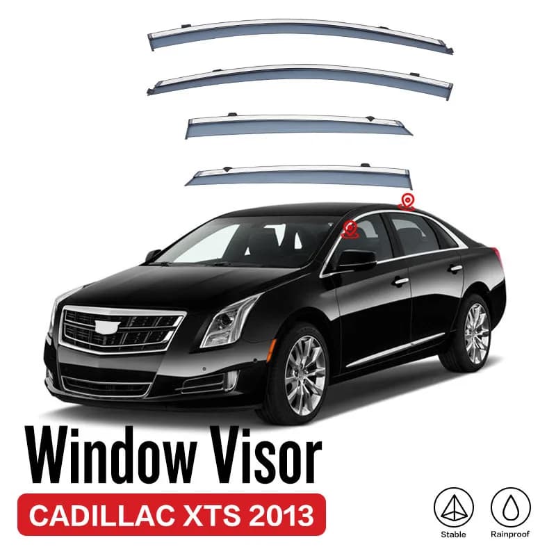 Per CADILLAC XTS 2013-2020: Deflettori Parasole per Finestrini Auto, Protezione da Pioggia e Sole, Accessori Auto