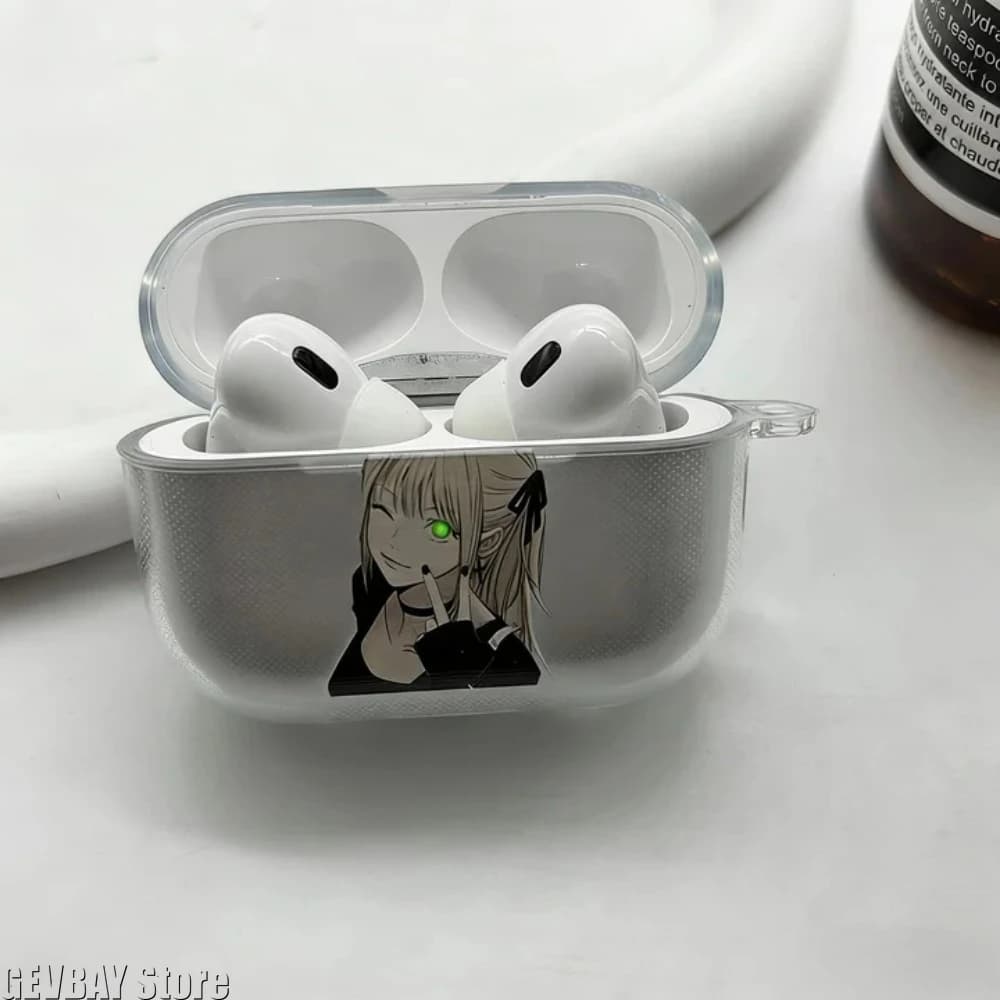 Anime Misa Transparent Case for Airpods Pro 3 2 1 4, TPU Cover for Auricolari with Sympathetic Cartons