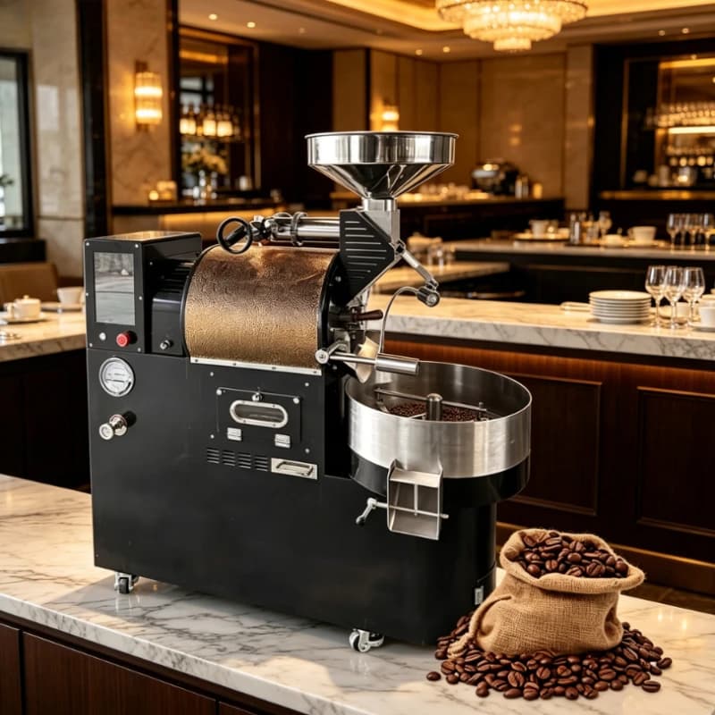 Customized 3kg Automatic Coffee Bean Roaster Industrial Stainless Steel Coffee Roasting Machine for Commercial Cafe Use