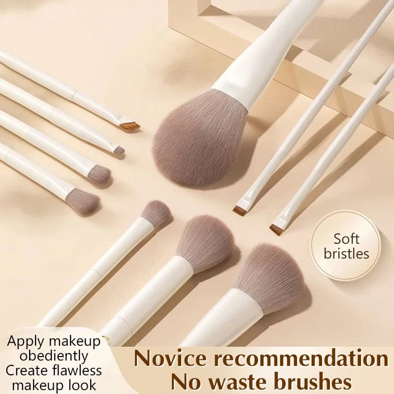 Set di 5/7/10/12 Pennelli per Trucco con Pennello per Fondotinta, Blush, Ombretto, Contouring e Cipria, Kit Professionale di Pennelli per Make-up
