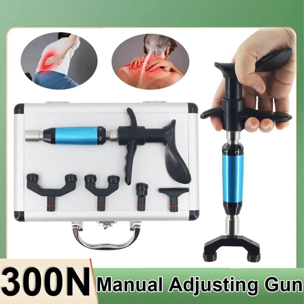 Portable Chiropractic Adjustment Tools Relieves Spinal Pain Correction Vertebration Body Massage 300N Manual Gun