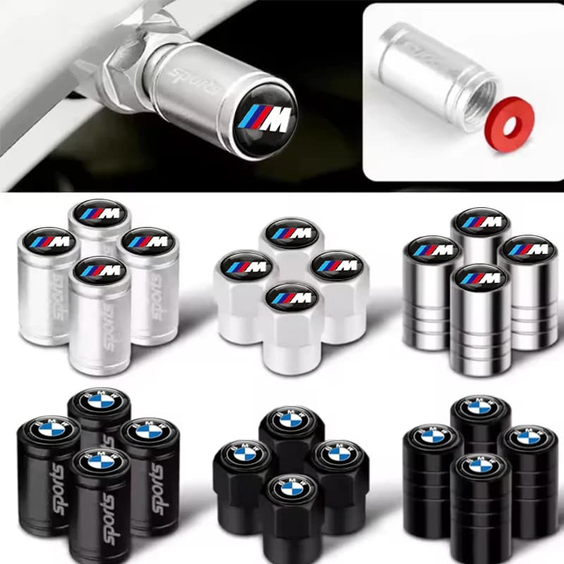 4Pcs Car Styling Wheel Tire Valve Caps Cover Accessories For BMW M Sports E36 E39 E46 E60 E90 E90 F10 F30 G20 G21 G30 G11 F15 X5