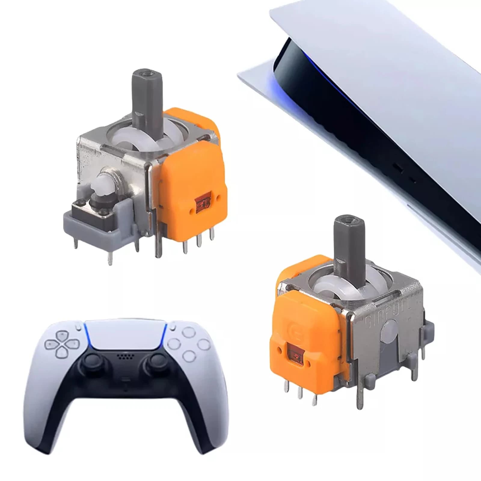Joystick 3D a Effetto Hall per Controller PS5 Dualsense, 10 Pezzi, Sensore Analogico 3D, Sostituzione ThumbStick, Accessorio per Giochi