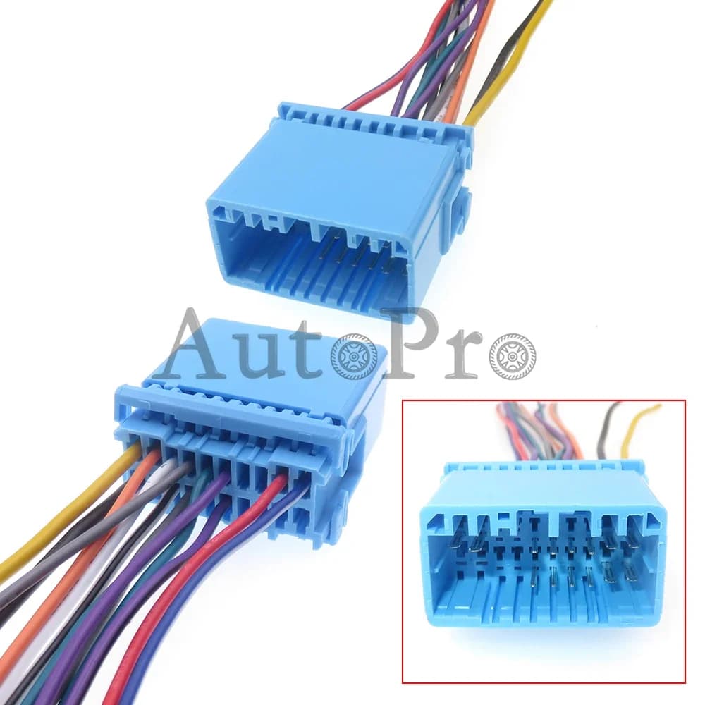 Set di 1 Adattatore Universale ISO a 20 Fori per Cablaggio Antenna Radio Auto, Compatibile con Honda FIT e Buick