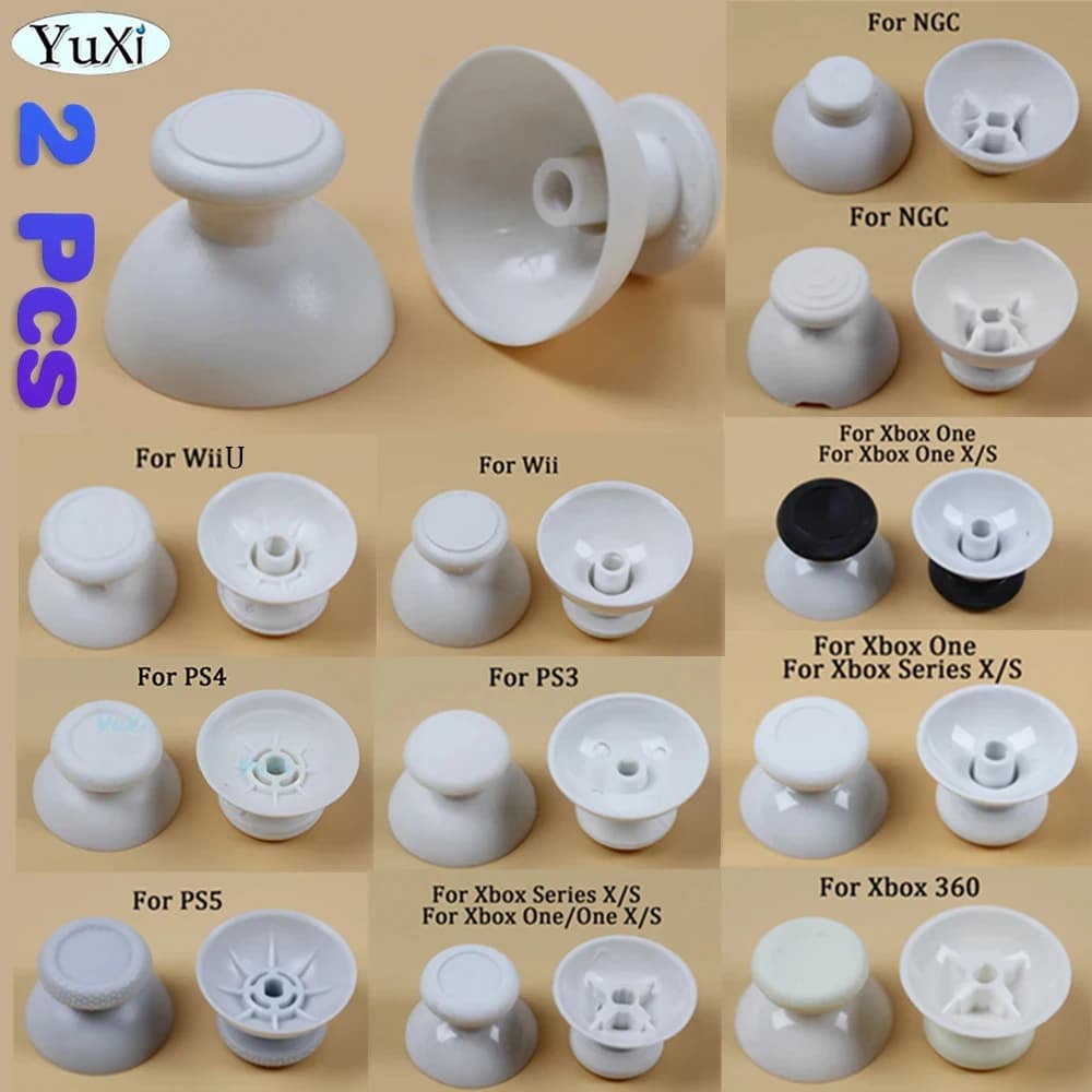 2 pezzi per PS5 PS4 PS3 Thumbstick Cap 3D analogico Joystick Grip Cap pulsante di copertura per Xbox One Series XS 360 Controller di ricambio