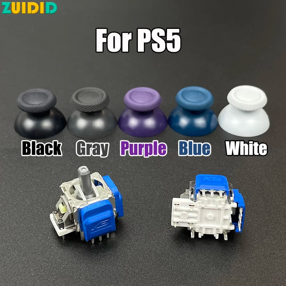 ZUIDID Per PS5 DualSense K-SILVER JS13 Pro+ TMR Joystick Elettromagnetico Anti-Drift 3D Analogico con Cappuccio Grip