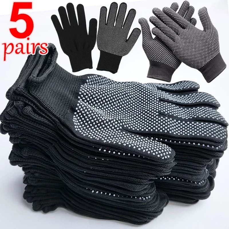 10 pezzi guanti antiscivolo guanti da lavoro in nylon sottili resistenti all'usura antiscivolo sito anti-fouling mani in mattoni in movimento protettivi