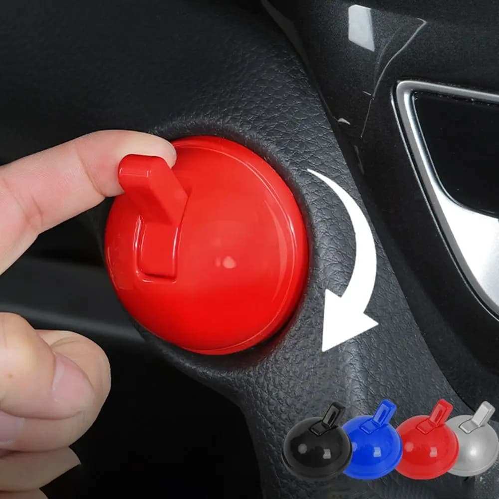 Universal Car Push Start Button Cover ABS Cool Starter Engine Cover Anti-Scratch Ignition Protective Cover Auto Accessory