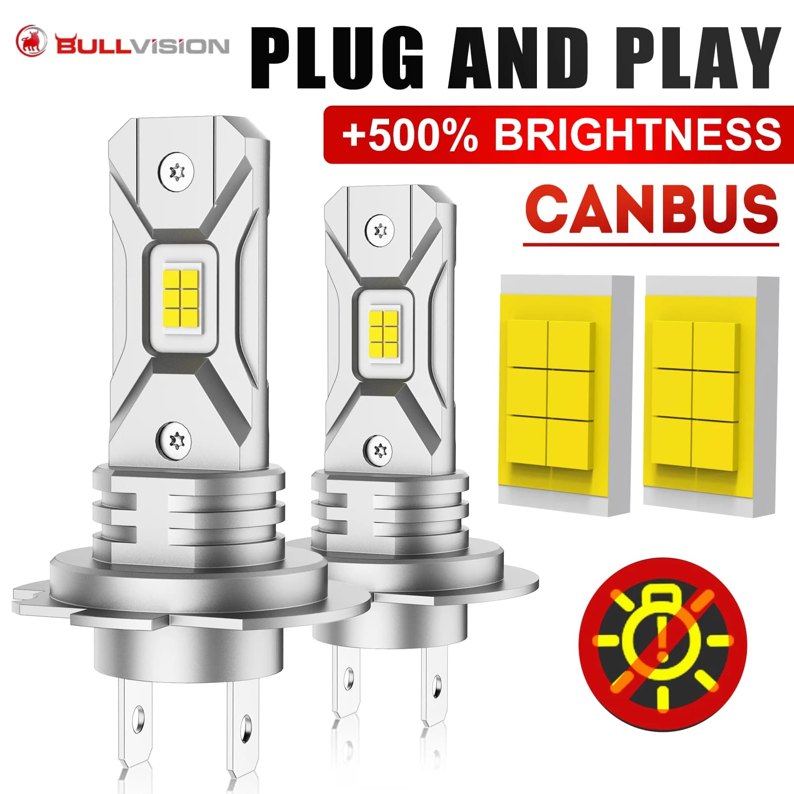 2 pezzi Turbo H7 Led Canbus Light 5570 CSP 1:1 Mini formato faro per auto 30000LM Super luminoso senza fili H7 diodo lampadina 12V 6000K lampada
