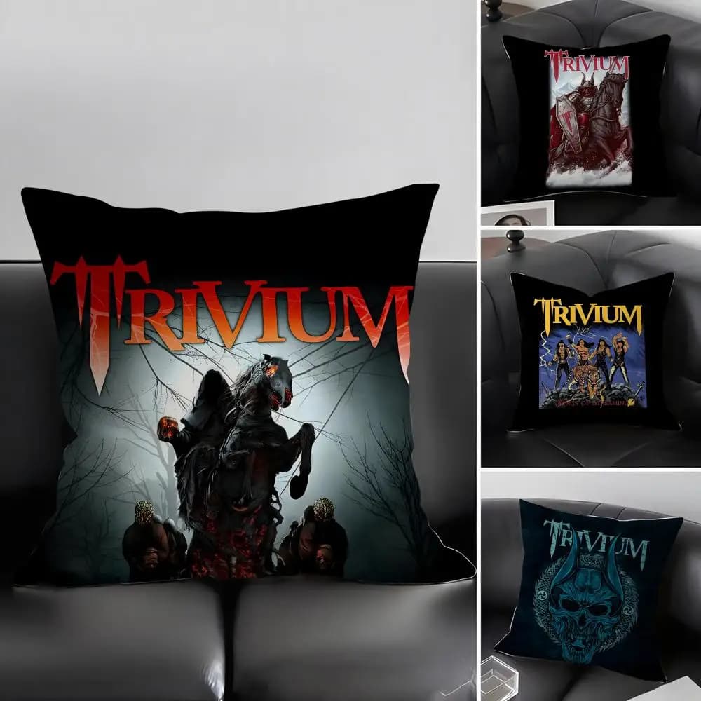 Fodera per cuscino T-Trivium Band, tessuto ultra morbido e delicato sulla pelle, comfort simile a nuvole e cerniera nascosta