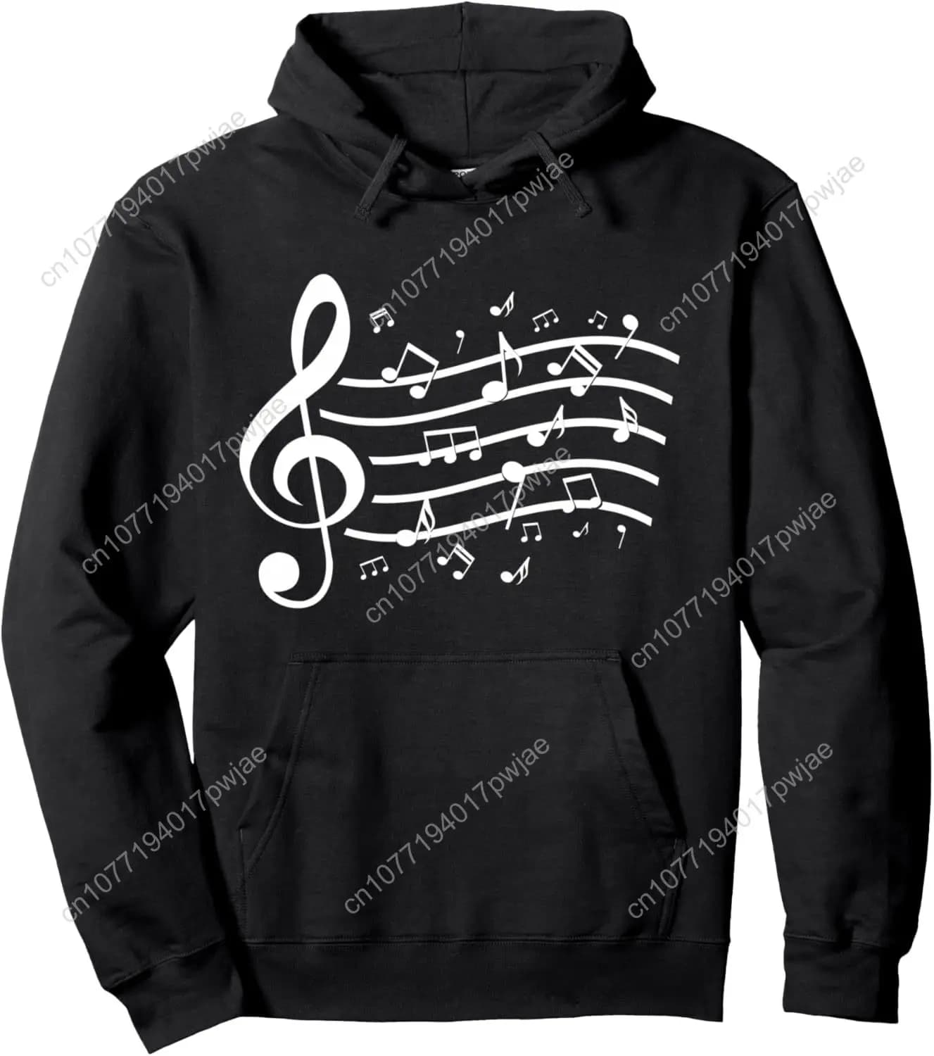 Note musicali Chiave d'agli Musicista Idea regalo Felpa con cappuccio pullover musicale