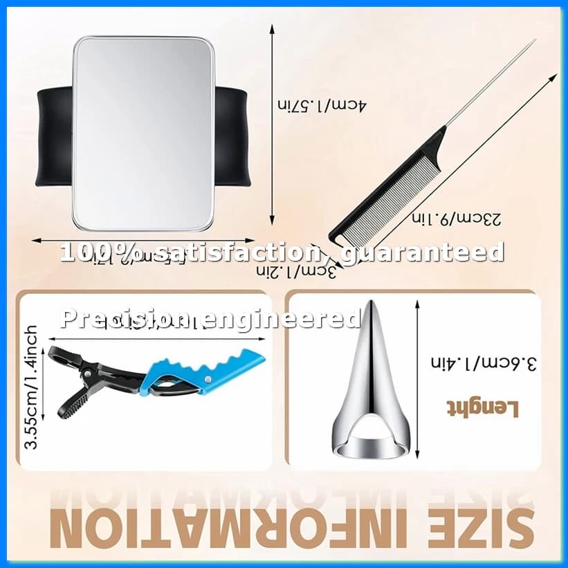 Set di 8 Anelli per Separare i Capelli, 6 Clip per Sezionare e Stylingare, Strumento per Separare i Capelli, 2 Pettini a Coda di Topo per Intrecciare - A49I
