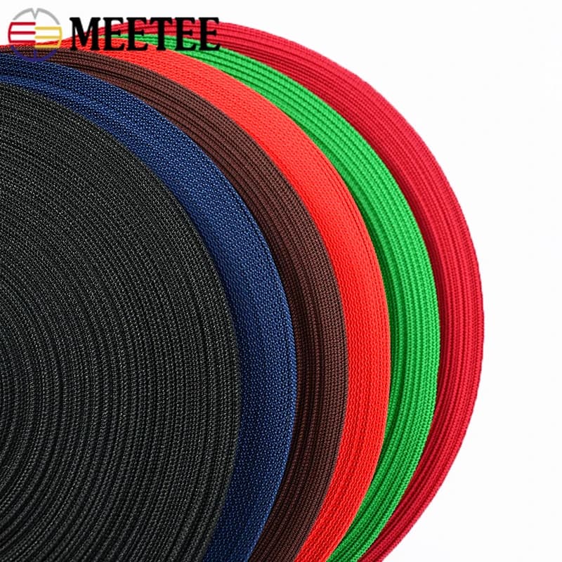 Meetee 1 rotolo = 45 m, 10 mm, Nastro in tessuto per cucito, per fettucce di zaini, cinture, borse, passamaneria per capi d'abbigliamento, accessori fai da te