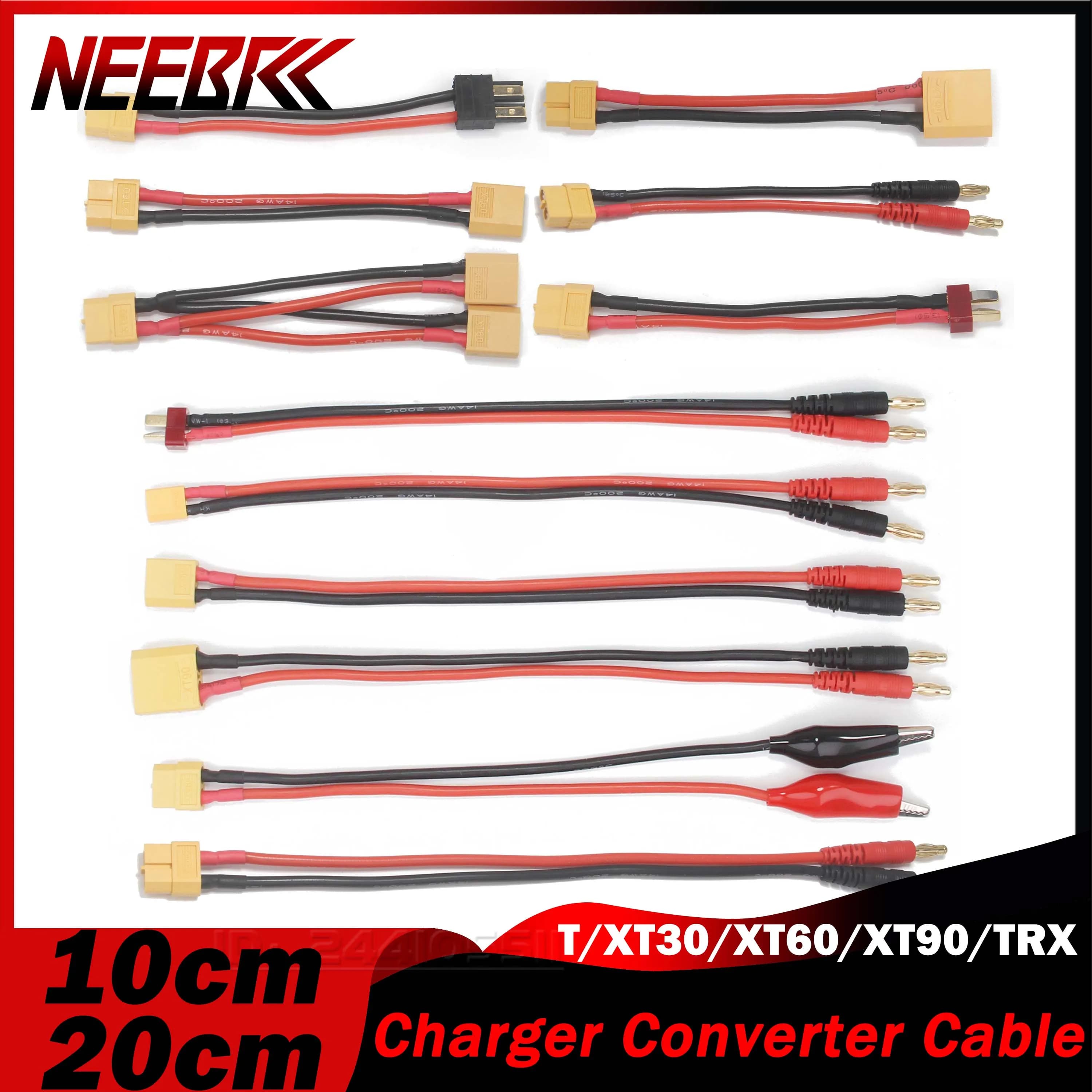 Multi charger adapter cable RC 4.0mm Banana/T/XT30/XT60/XT90/TRX Crocodile toy plug IMAX B6 B6AC