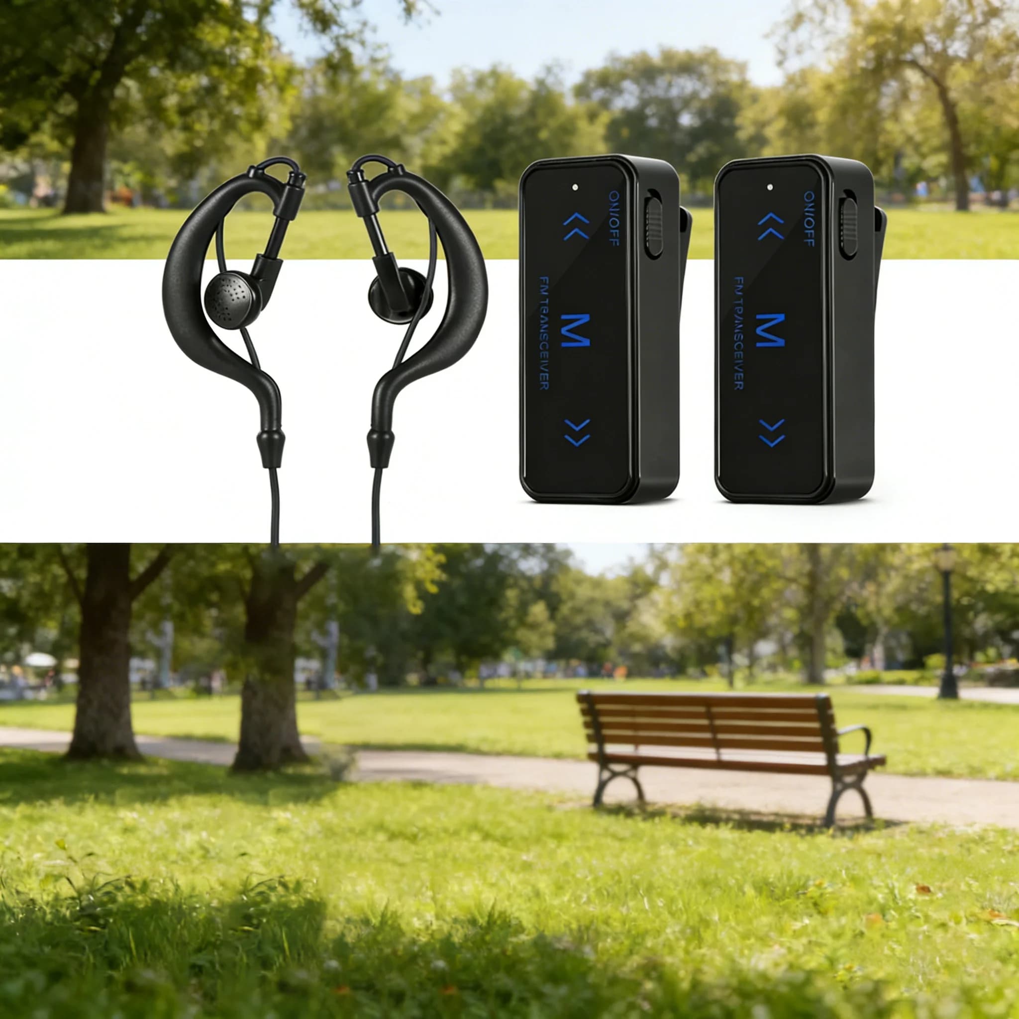 Mini Walkie Talkie 400-470MHz a Lungo Raggio con Auricolare e Ricarica USB, Set da 2 Pezzi per Saloni e Ristoranti
