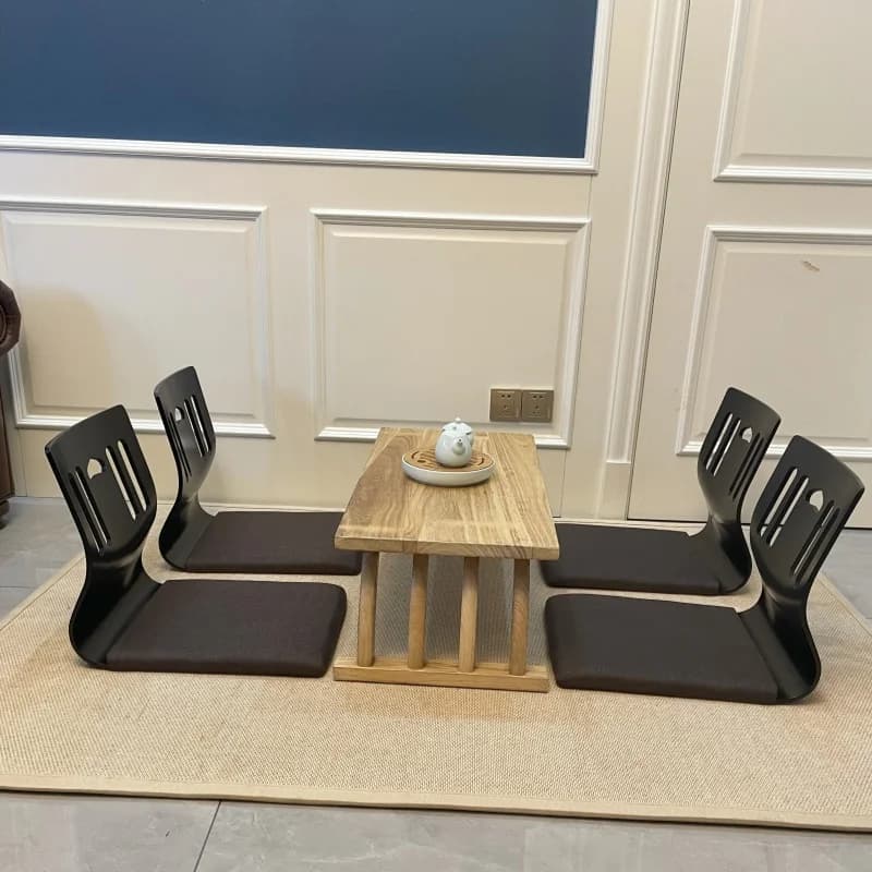 Sedia Tatami Zaisu giapponese – Sedia da terra senza gambe con supporto per la schiena, design a basso profilo per meditazione, sala da pranzo, giochi, relazioni