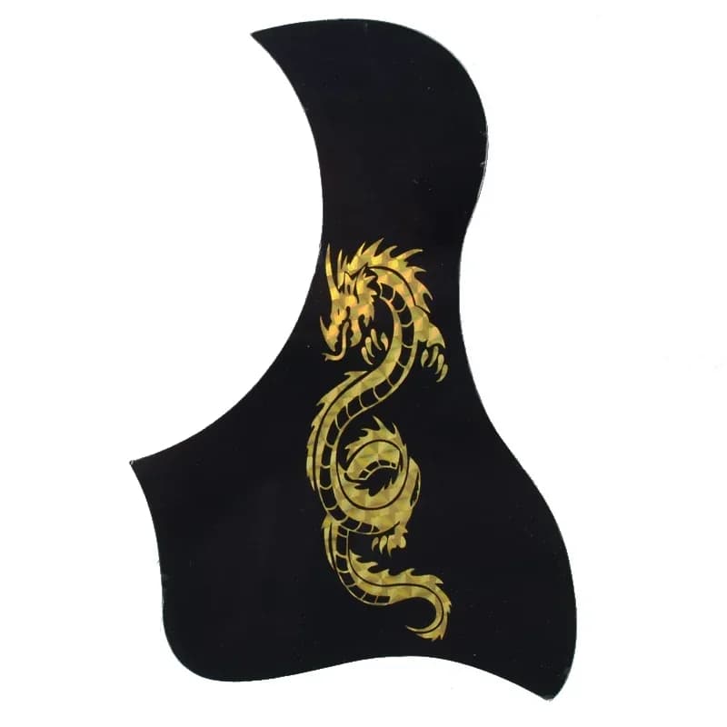 Venditore caldo-Phoenix e drago modello battipenna per chitarra acustica pick guard adesivo stile uccello nero