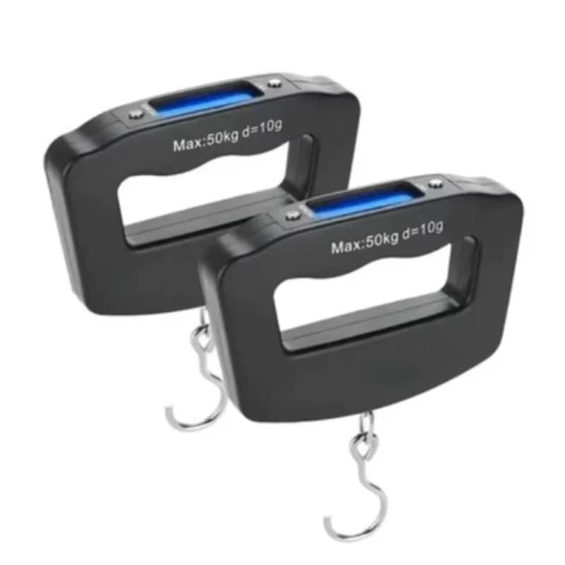 2pcs 50kg/10g Digital Luggage Scale Electronic Portable Suitcase Travel Weighs With Backlight Electronic Travel Hanging Scales