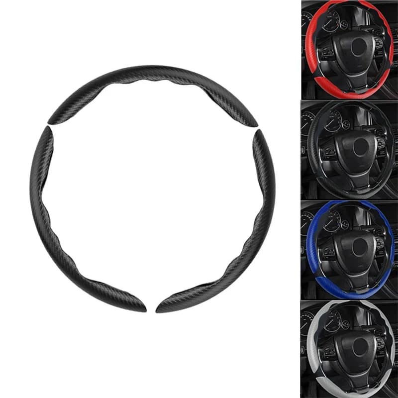 Coprivolante per auto universale antiscivolo in fibra di carbonio Coprivolante per accessori antiscivolo per auto