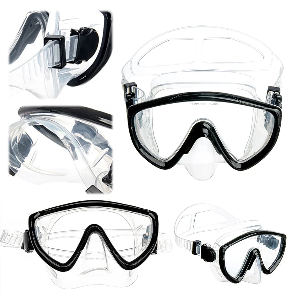 Underwater Mask with Naso Cover, Silicone Mask Diving and Swimming for Adults