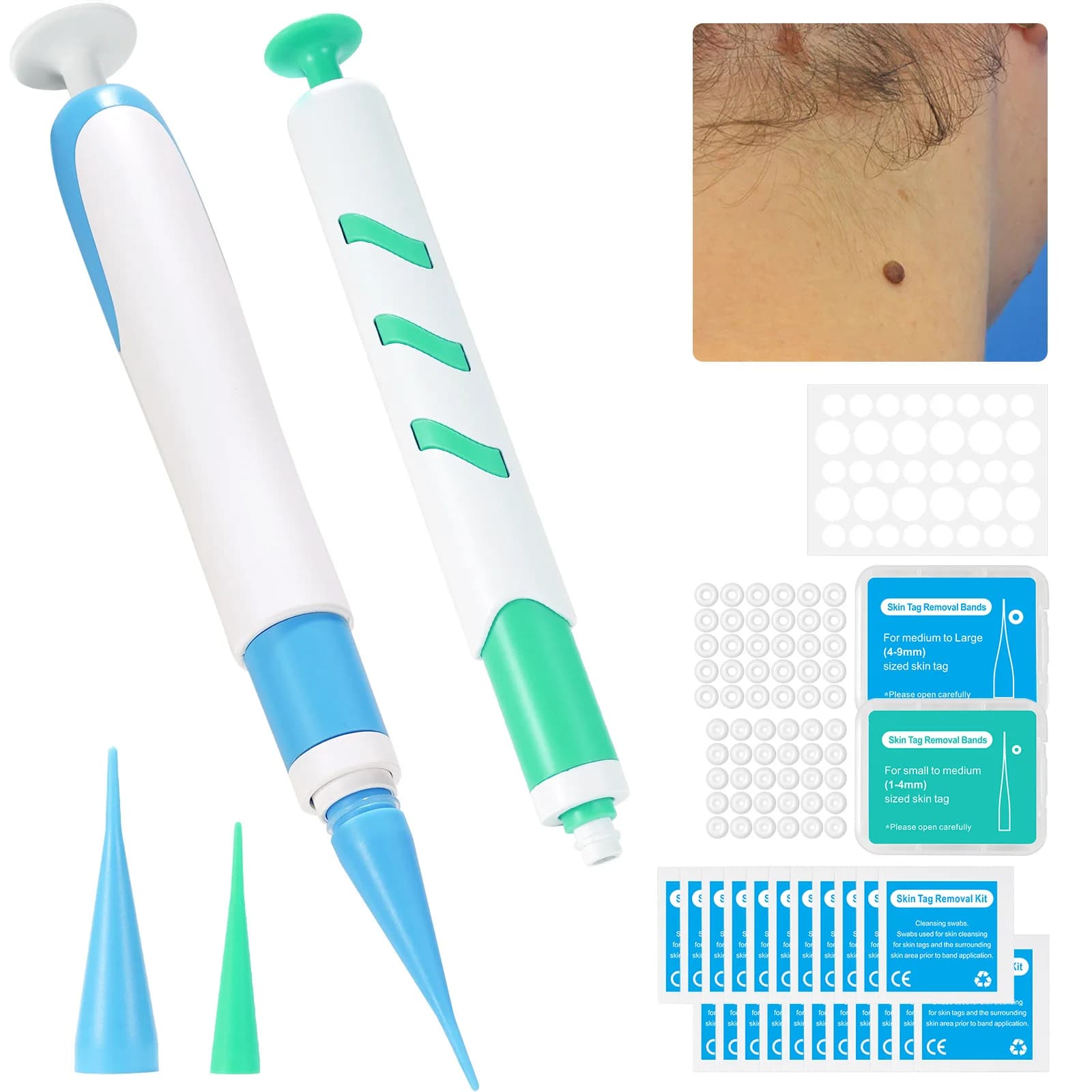 2 In1 Pencil Car Tag Skin Talpa Verruca Removal Kit Cleaning Tools Face Skin Care Body Verruca Dot Treatments Removing Beauty Health