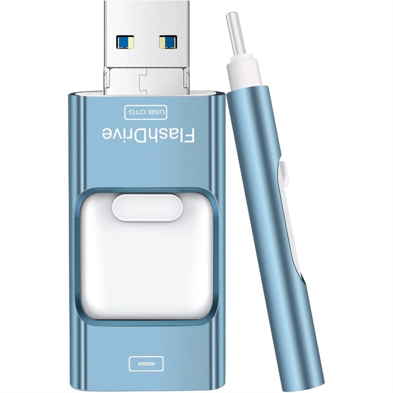 Chiavetta USB da 256GB per iPhone, Memoria Esterna 4 in 1 USB C per iPhone, iPad, Android e Computer