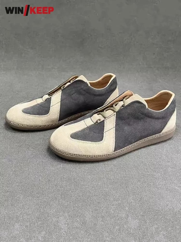 Outdoor New Mens Running Low Cut Lace Up Shoes Antiscivolo Palestra Fitness Training Splicing Scarpe scamosciate Sneakers Skateboard Jogging