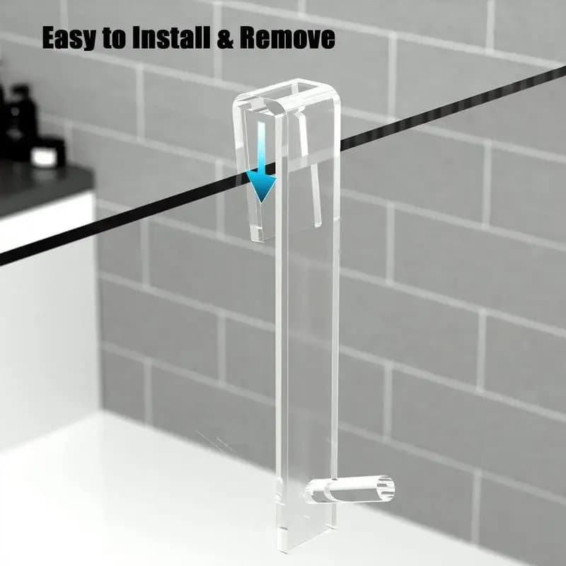 Ganci da bagno trasparenti per asciugamani Porta del bagno sopra la doccia Porta asciugamani Nessuna perforazione Apertura termoretraibile Appendiabiti per camera da letto