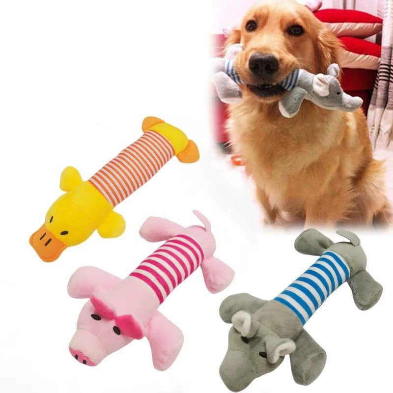 Giocattolo per Cani e Cuccioli, Osso in Peluche con Squeaker, Giocattolo da Masticare per Addestramento e Accessori per Animali Domestici