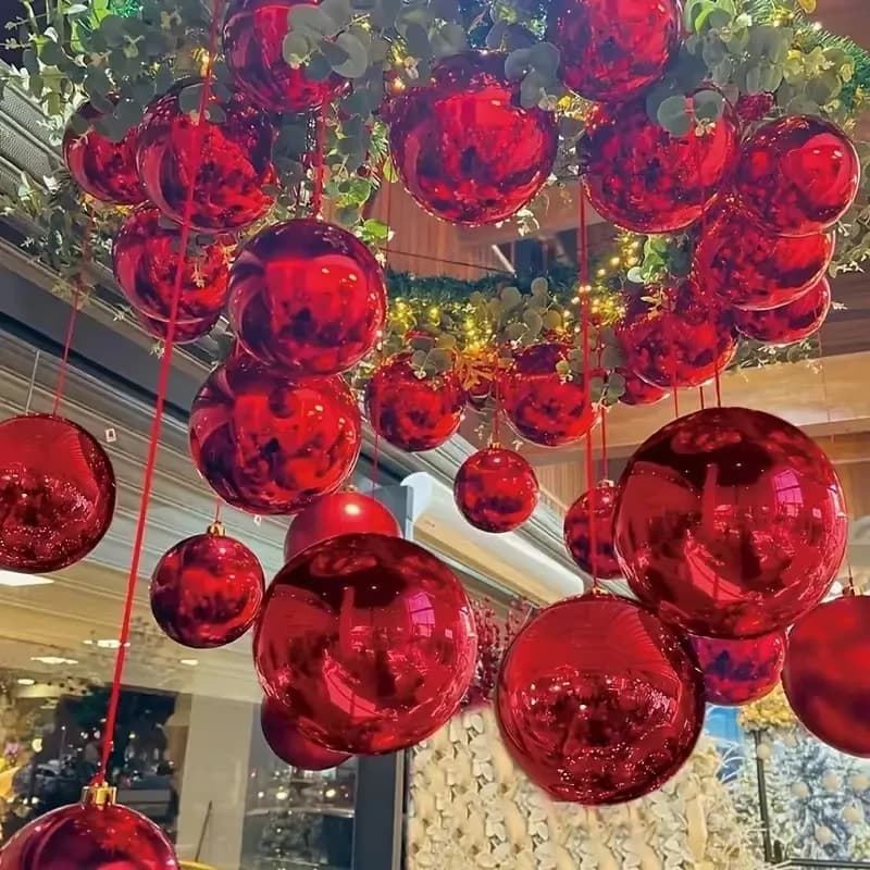 20 pz 10 pollici 4D palloncini rotondi rosso argento palloncini foil compleanno festa a tema baby shower decorazioni di nozze favore giocattolo per bambini Air Globos