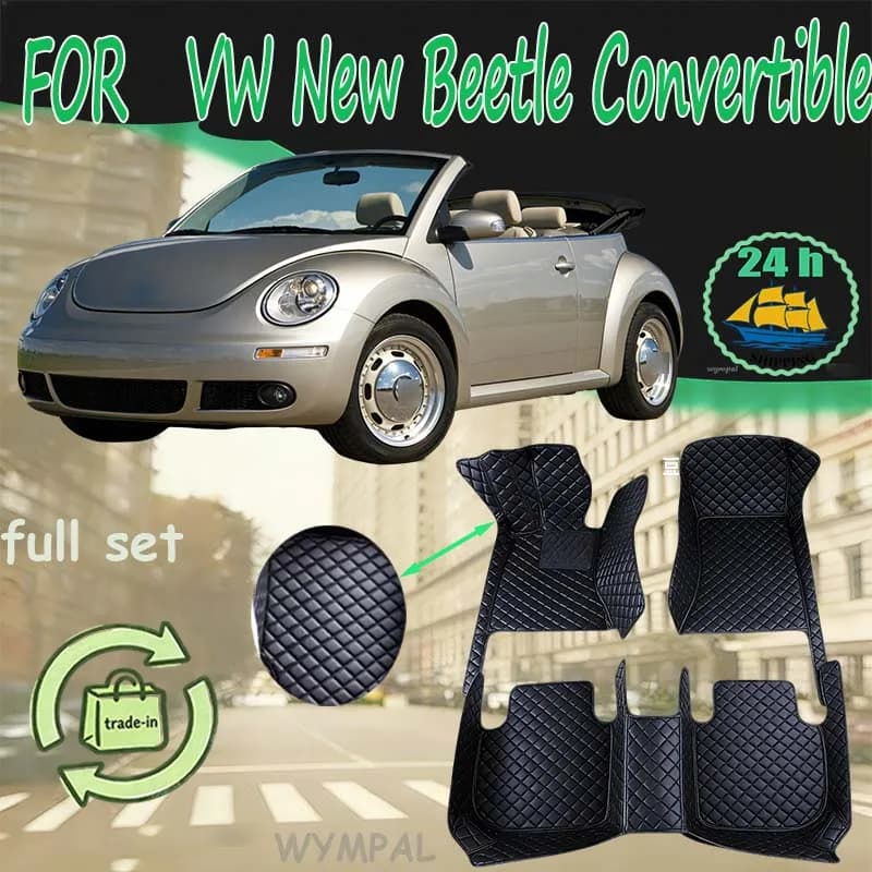 LUXURI Tappetini Auto Per VW VW New Beetle Convertible 1998 ~ 2011 Tappeto Impermeabile Tapetes Para Automovil Tappetini Auto Accessori Auto
