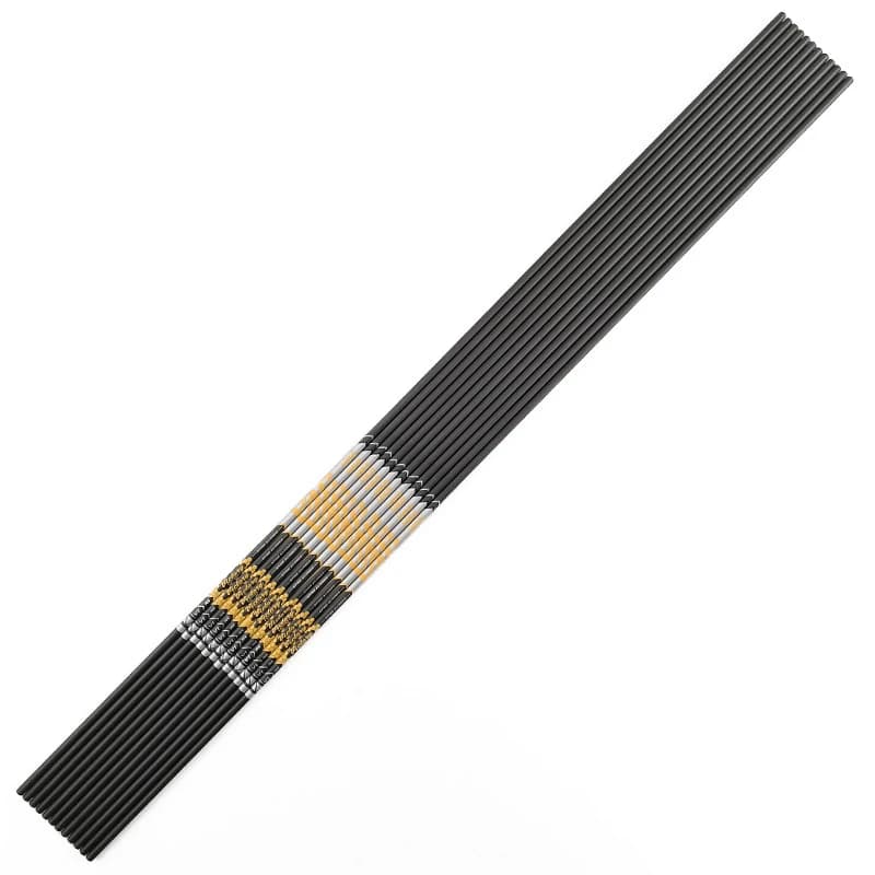6/12pc Archery Pure Carbon Arrow Shafts Tube Spine 350 400 500 600 700 800 900 ID4.2mm for Recurve/Compound Bow Target Shooting